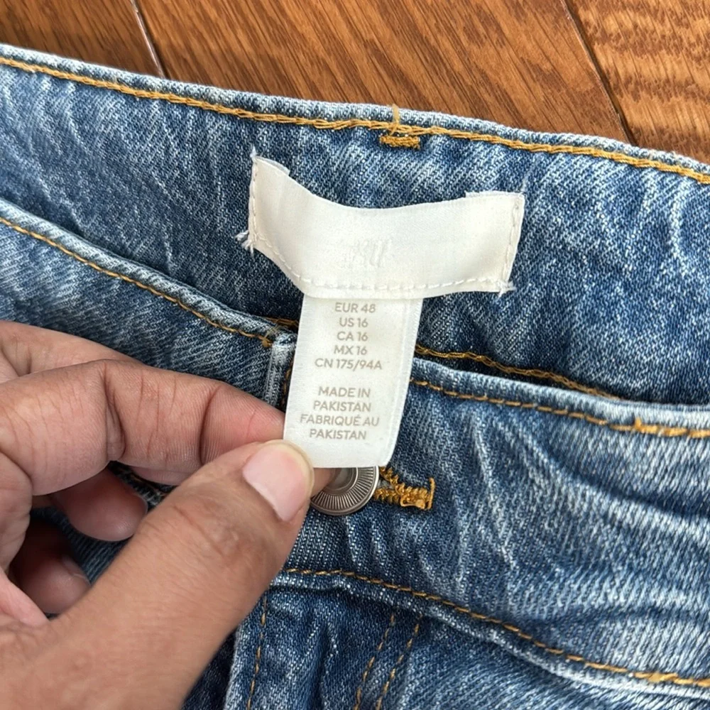 H&M Blue Flare & Wide Leg Jeans - Picture 4 of 6